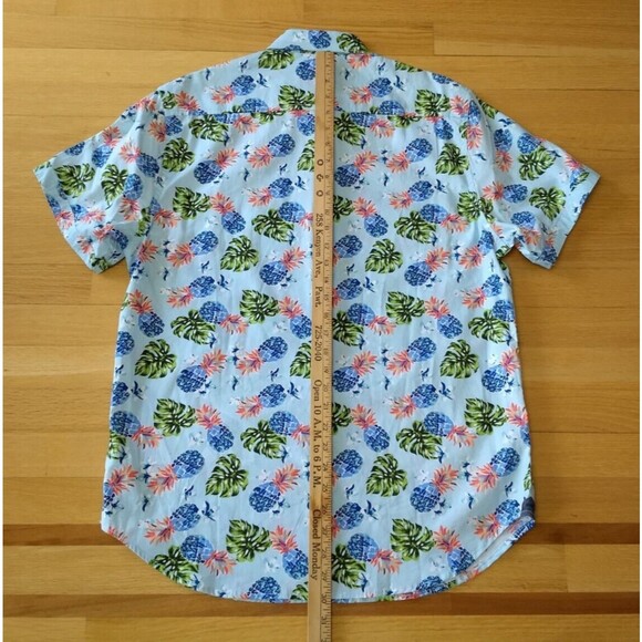 MBX Paradise Shirt Short Sleeve Premium Goods Tropical Button Down Mens L - Picture 15 of 16